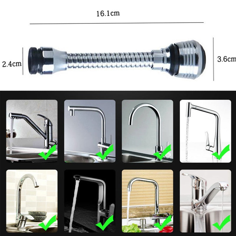 Rotatable Water Saver Faucet Extender