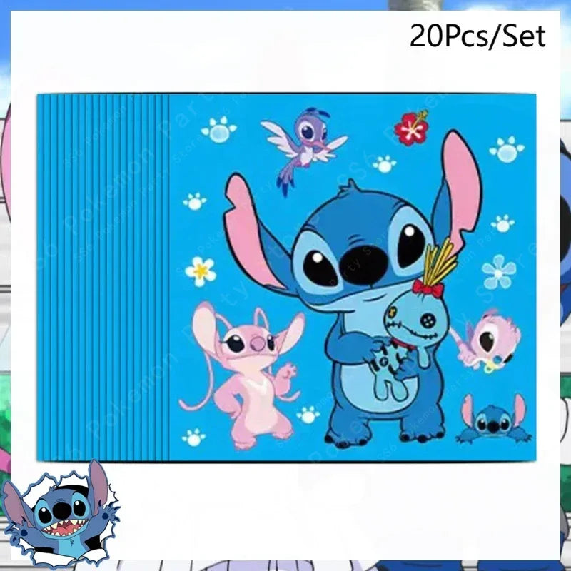 Disney Lilo and Stitch Birthday Party Decoration Girl Boy Disposable Tableware Candy Bag Tablecloth Paper Cup Plate Supplies Kit