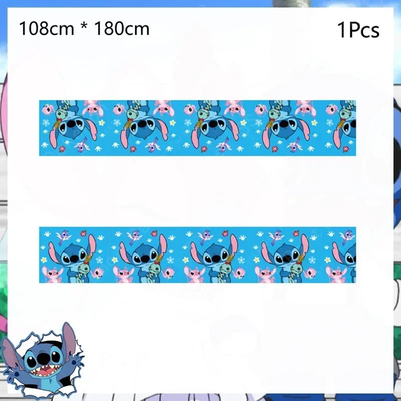 Disney Lilo and Stitch Birthday Party Decoration Girl Boy Disposable Tableware Candy Bag Tablecloth Paper Cup Plate Supplies Kit