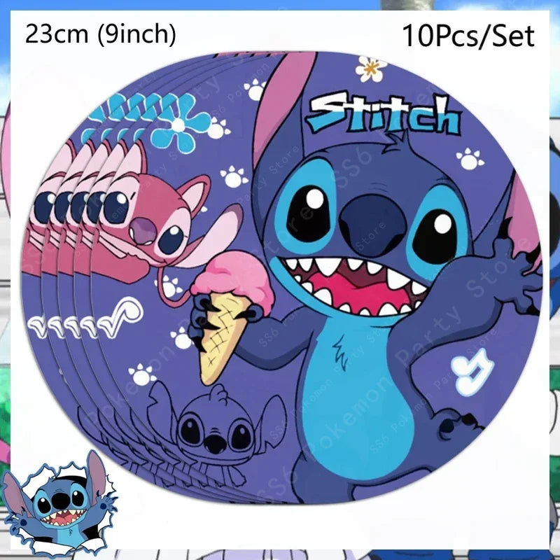 Disney Lilo and Stitch Birthday Party Decoration Girl Boy Disposable Tableware Candy Bag Tablecloth Paper Cup Plate Supplies Kit