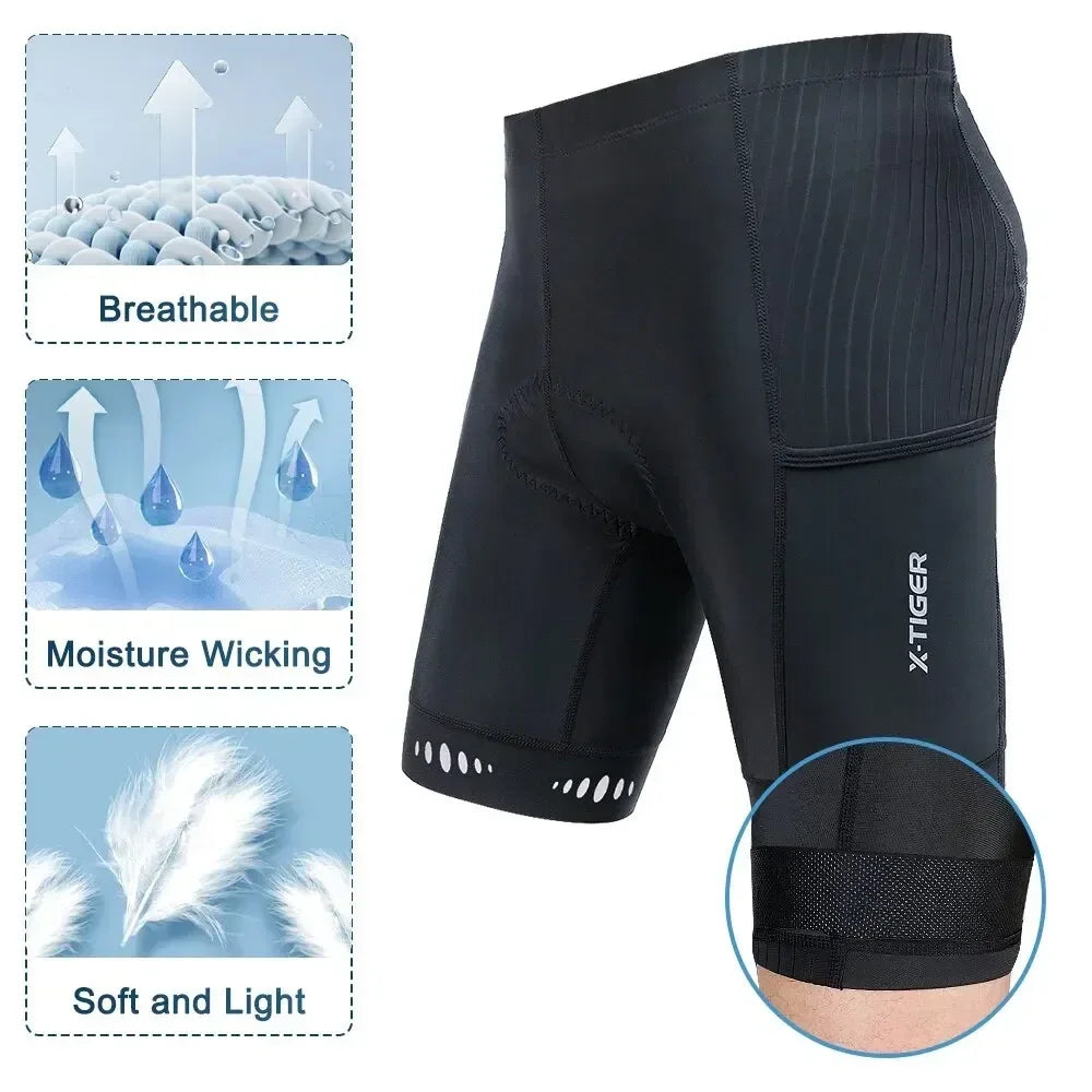 X-TIGER 5D Gel Padded Cycling Shorts