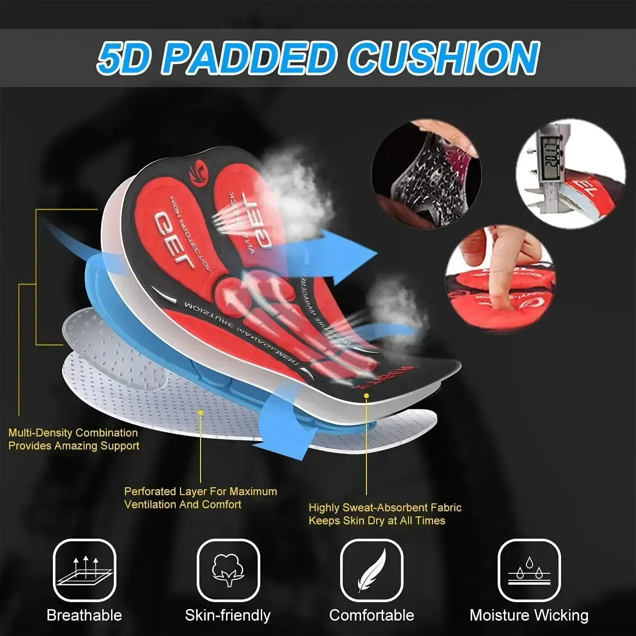 X-TIGER 5D Gel Padded Cycling Shorts