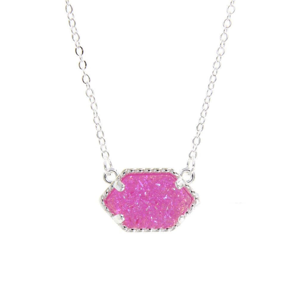 Drusy Pendant Necklace