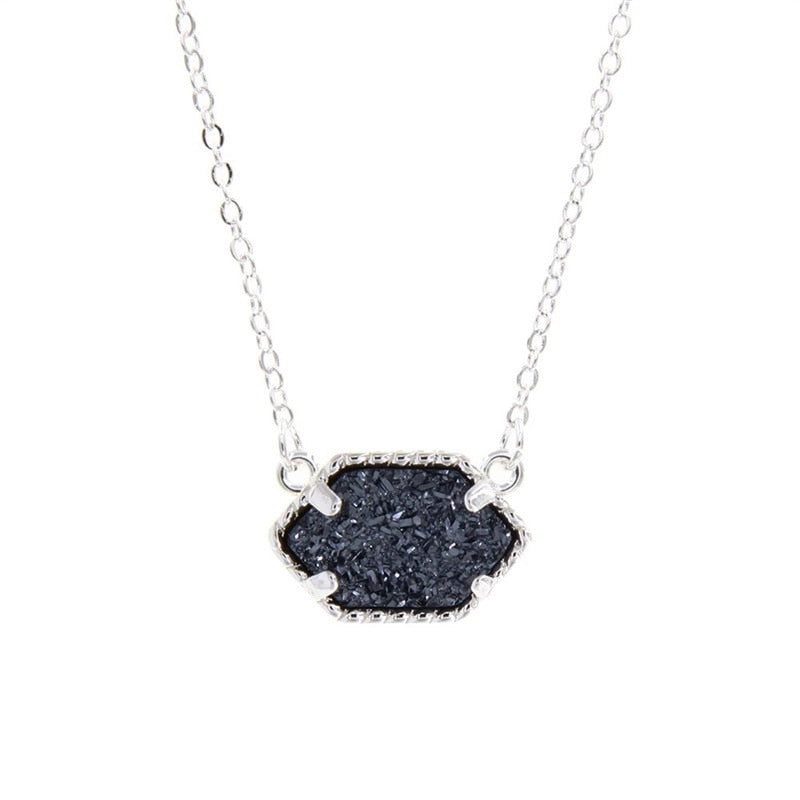 Drusy Pendant Necklace