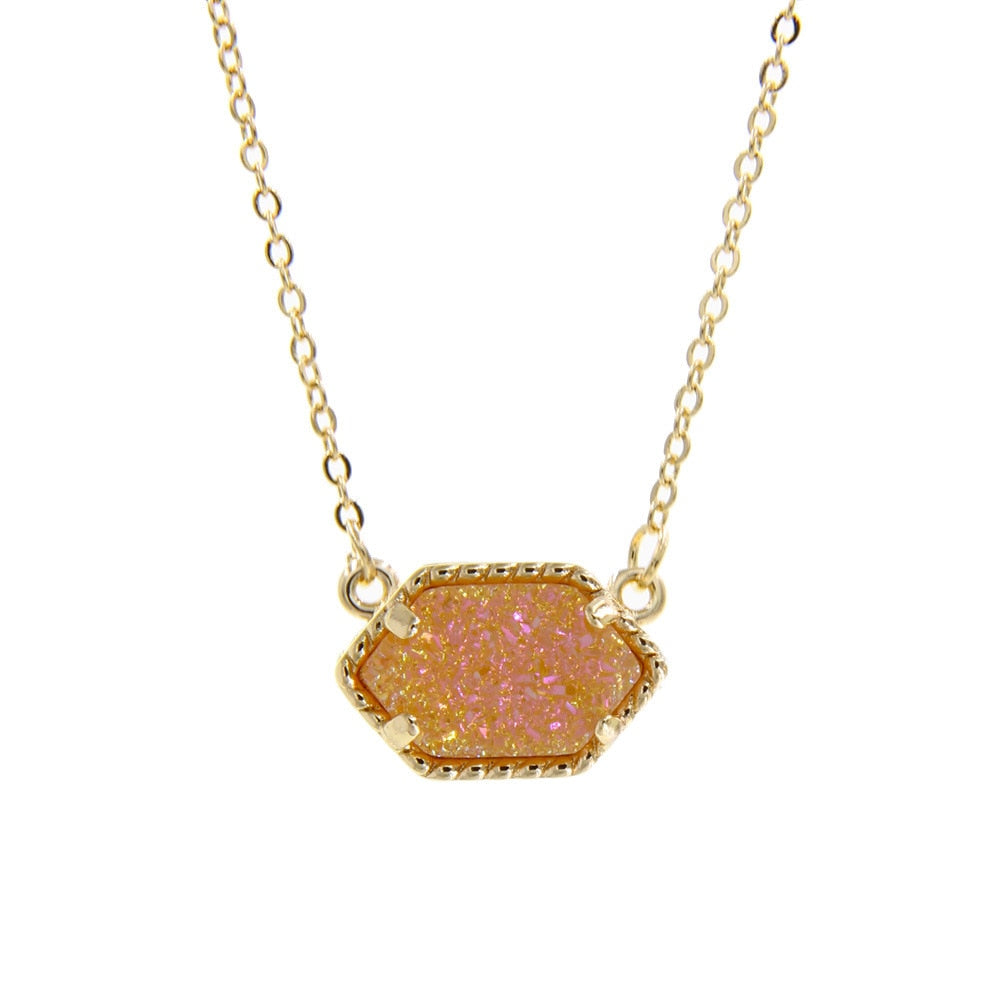 Drusy Pendant Necklace