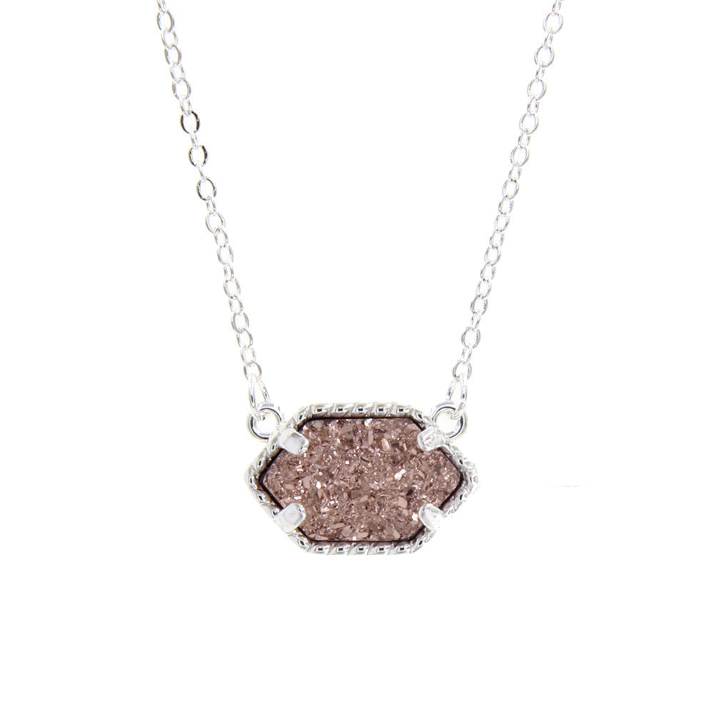 Drusy Pendant Necklace