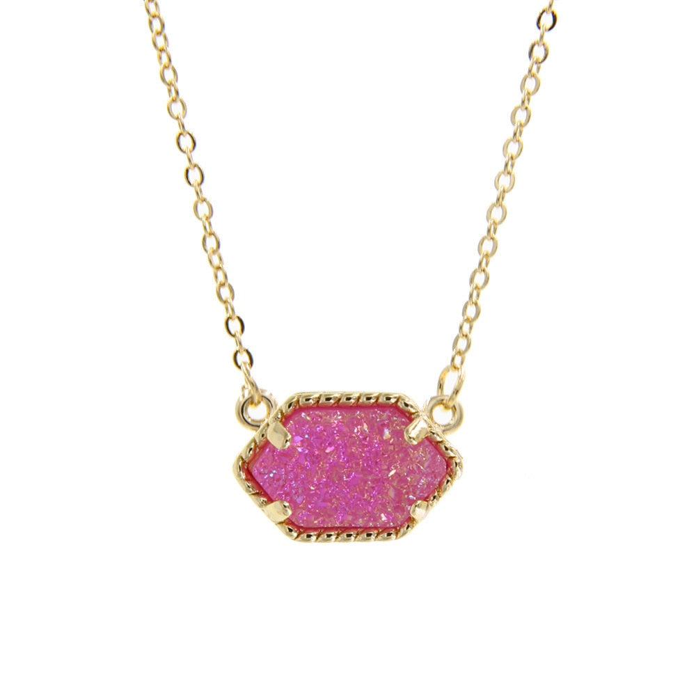 Drusy Pendant Necklace