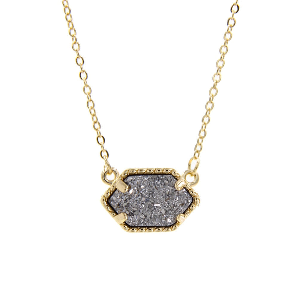 Drusy Pendant Necklace