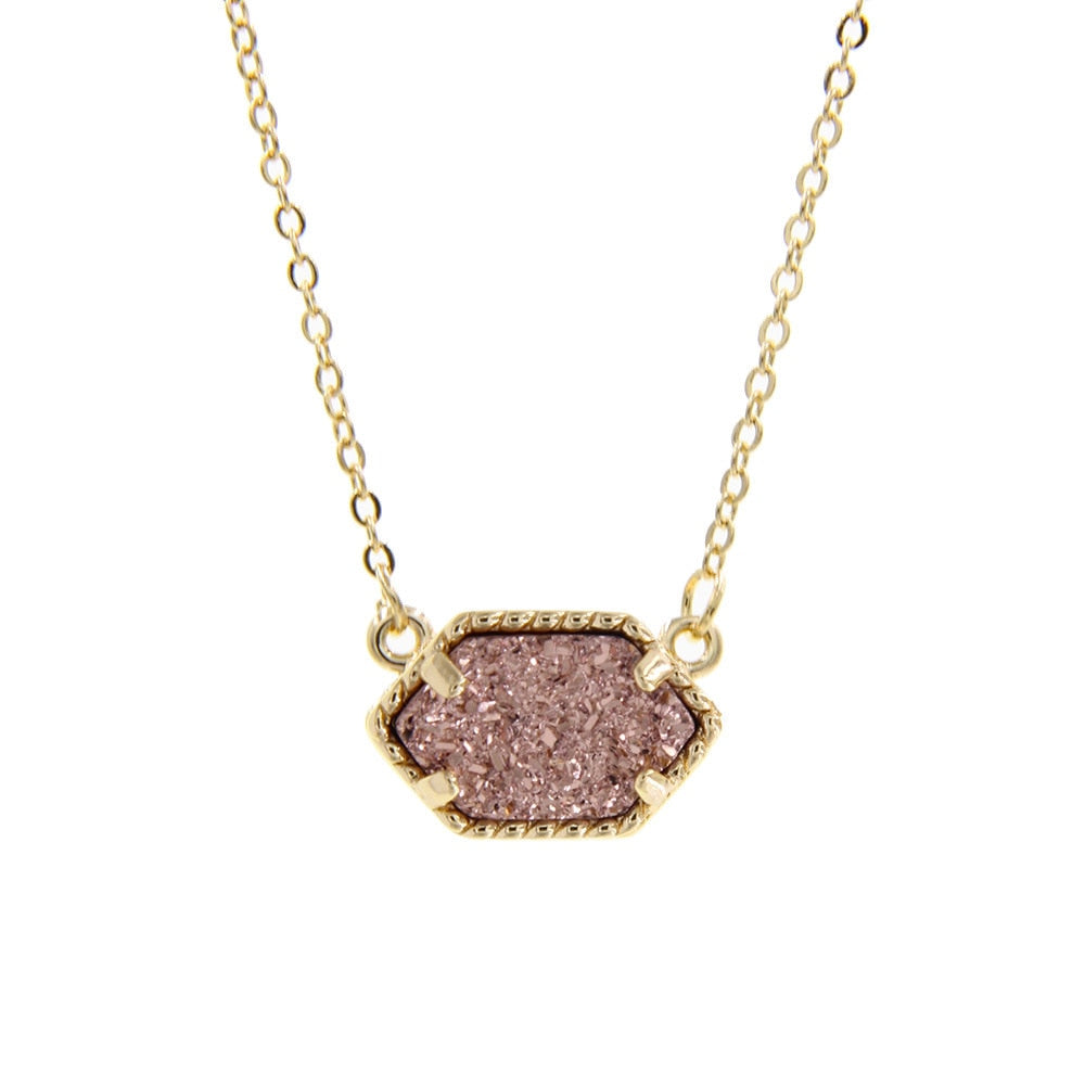 Drusy Pendant Necklace