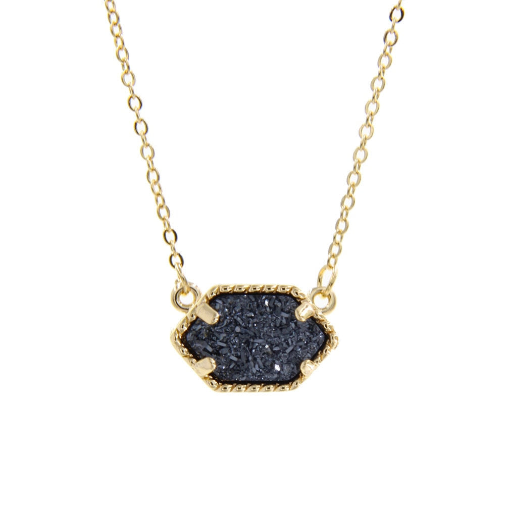 Drusy Pendant Necklace