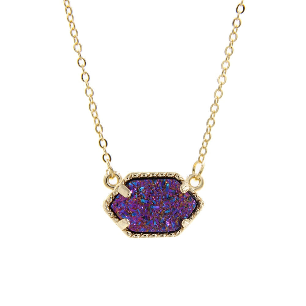 Drusy Pendant Necklace